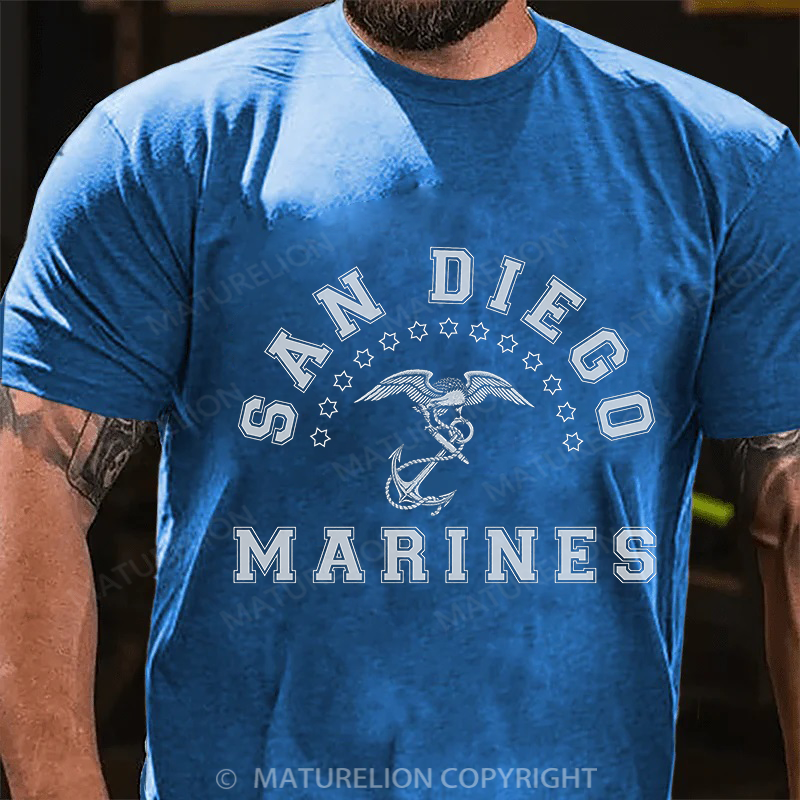 Maturelion Men's T-Shirt Vintage Eagle & Anchor Cotton T-Shirt