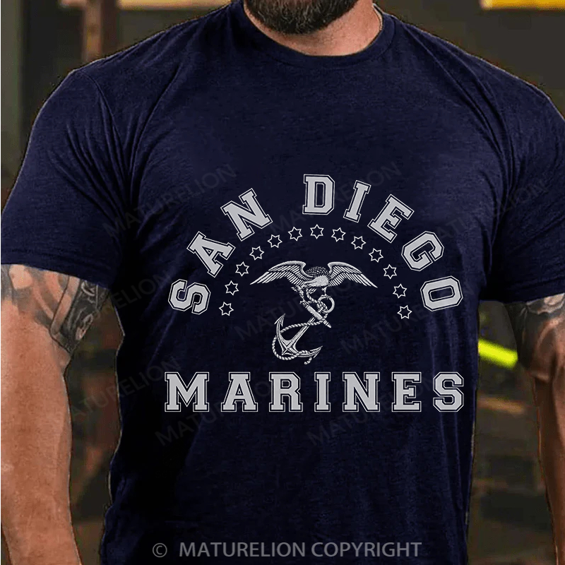 Maturelion Men's T-Shirt Vintage Eagle & Anchor Cotton T-Shirt