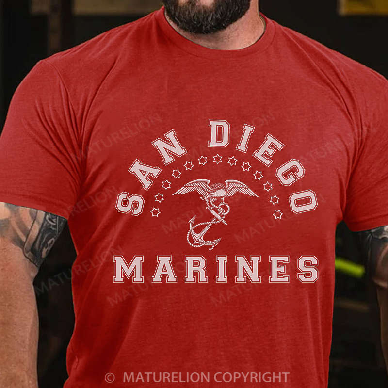 Maturelion Men's T-Shirt Vintage Eagle & Anchor Cotton T-Shirt