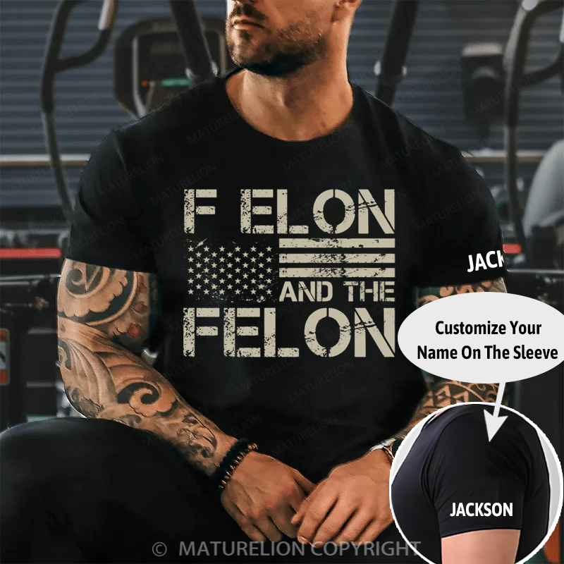 Maturelion Men's T-shirt F Elon And The Felon Cotton T-shirt
