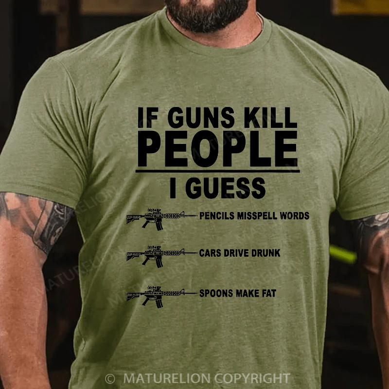 Maturelion Men's T-shirt Gun Owner Cotton T-shirt