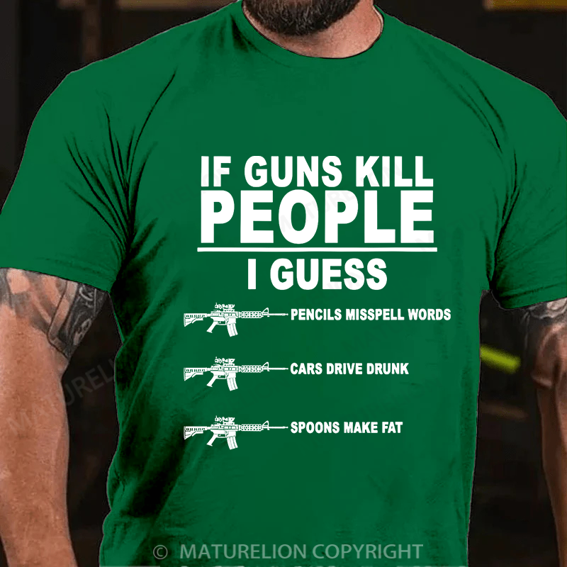 Maturelion Men's T-shirt Gun Owner Cotton T-shirt