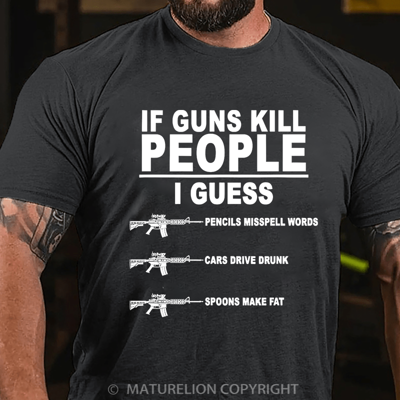 Maturelion Men's T-shirt Gun Owner Cotton T-shirt