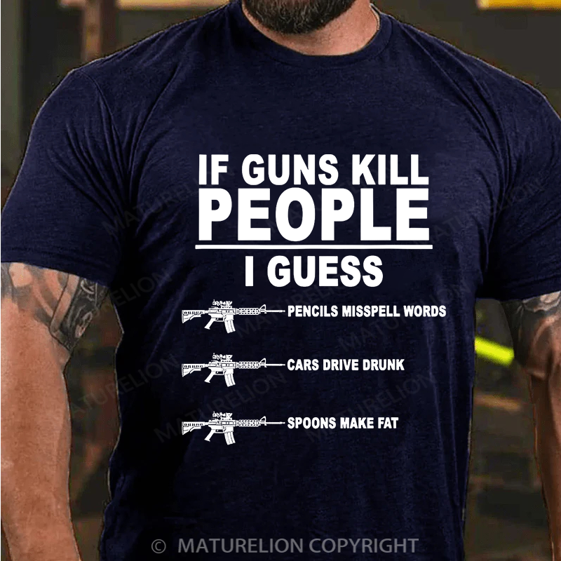Maturelion Men's T-shirt Gun Owner Cotton T-shirt