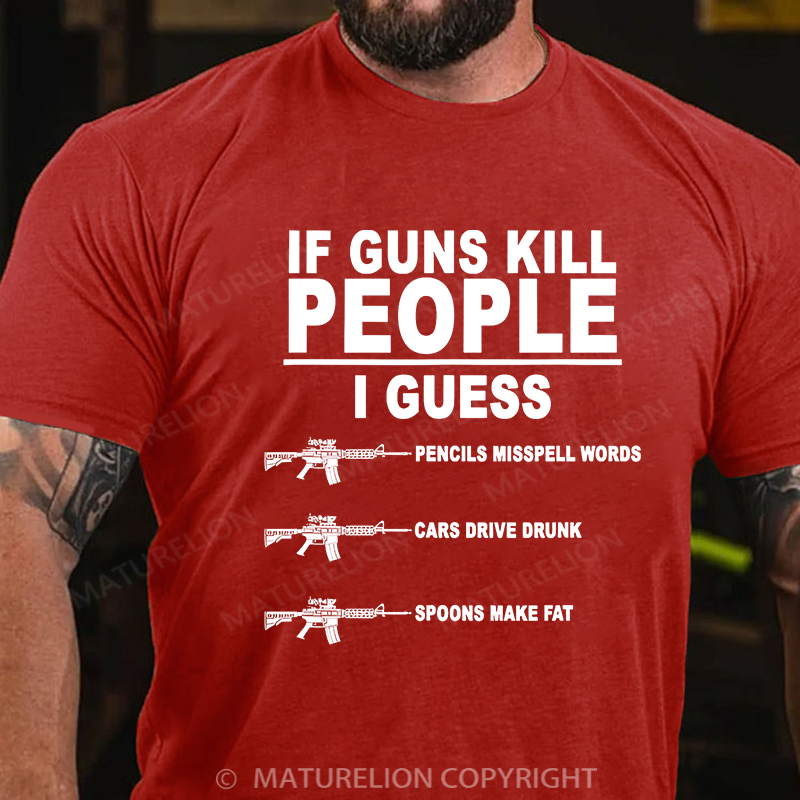 Maturelion Men's T-shirt Gun Owner Cotton T-shirt