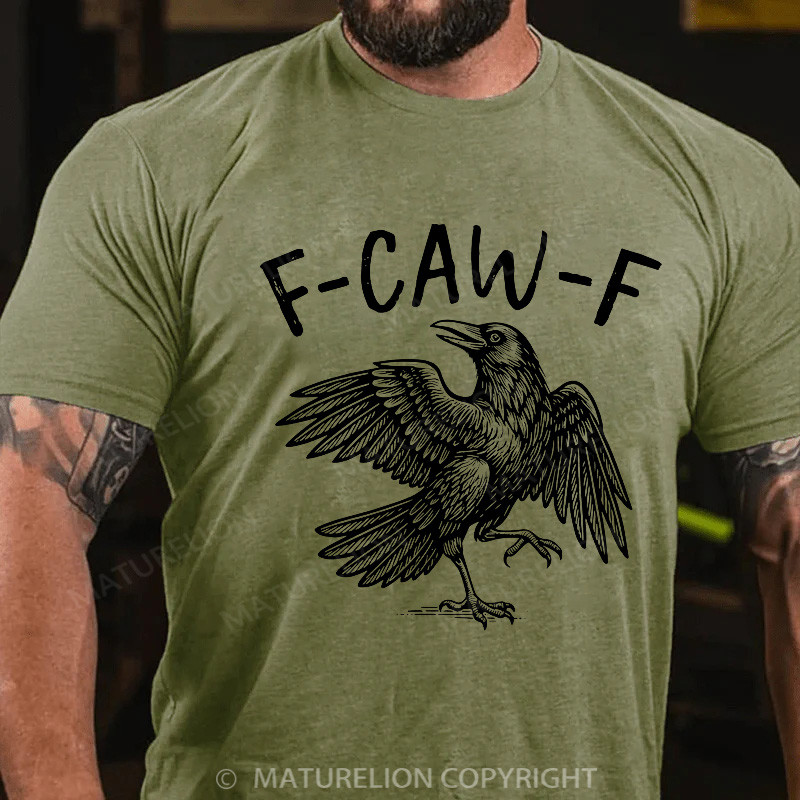 Maturelion Men's T-shirt F-Caw-F Cotton T-shirt