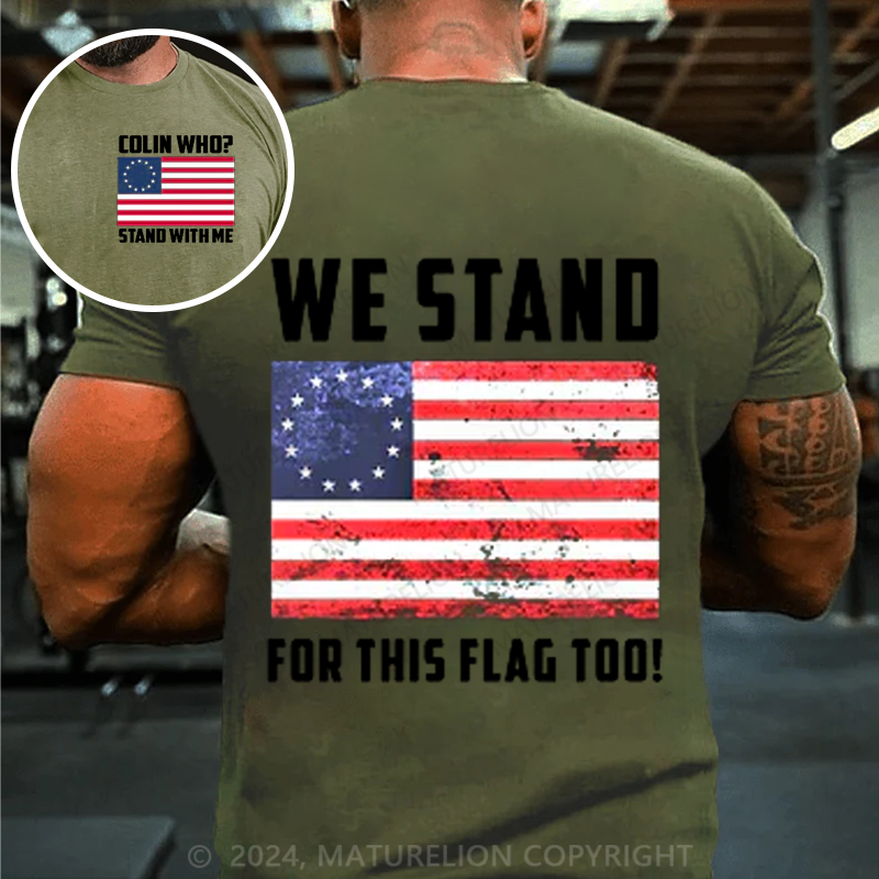 Maturelion Men's T-shirt Betsy Ross Stand For The Flag Cotton T-shirt