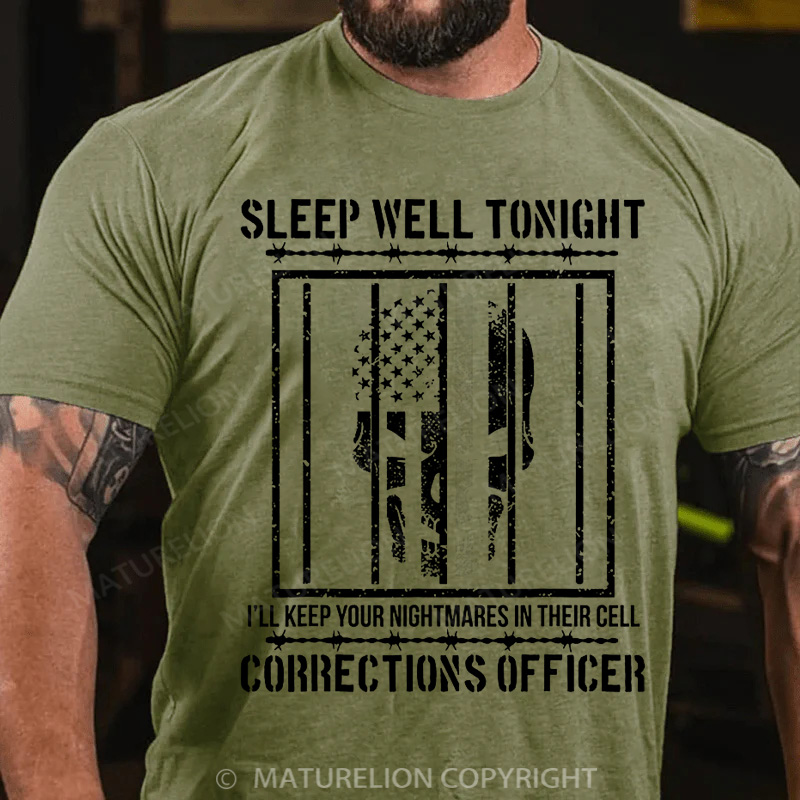 Maturelion Men's T-shirt Sleep Well Tonight Skull Cotton T-shirt