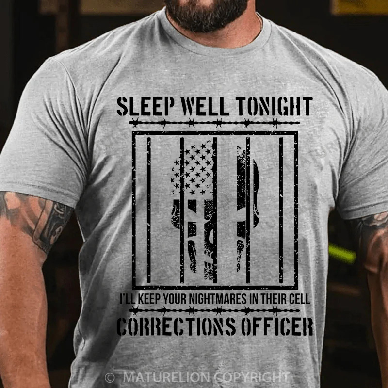 Maturelion Men's T-shirt Sleep Well Tonight Skull Cotton T-shirt