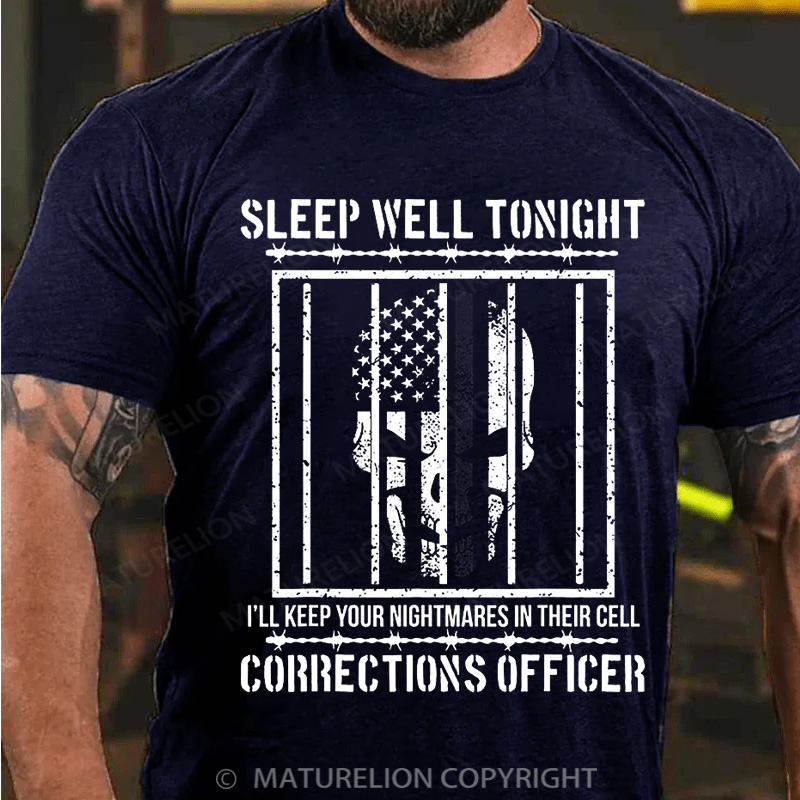 Maturelion Men's T-shirt Sleep Well Tonight Skull Cotton T-shirt