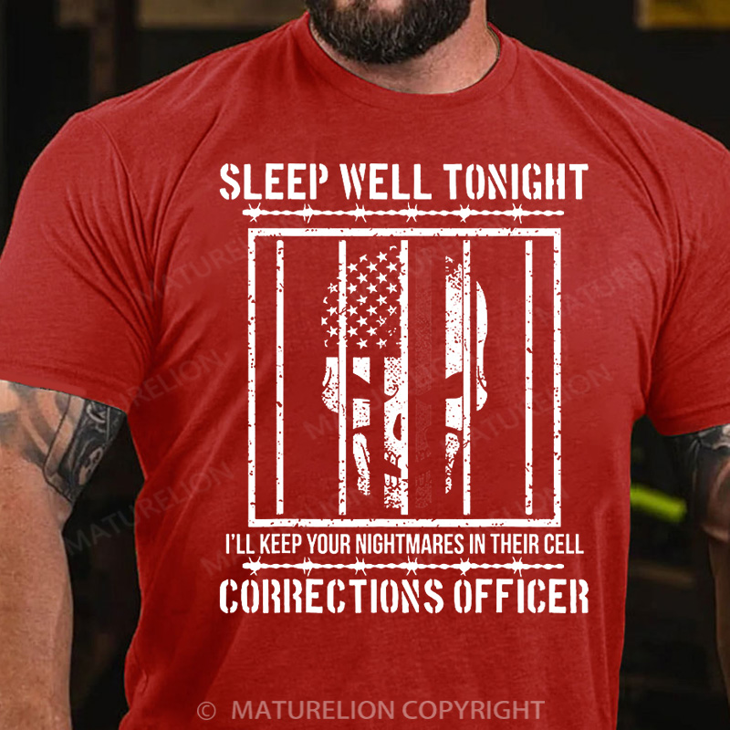 Maturelion Men's T-shirt Sleep Well Tonight Skull Cotton T-shirt