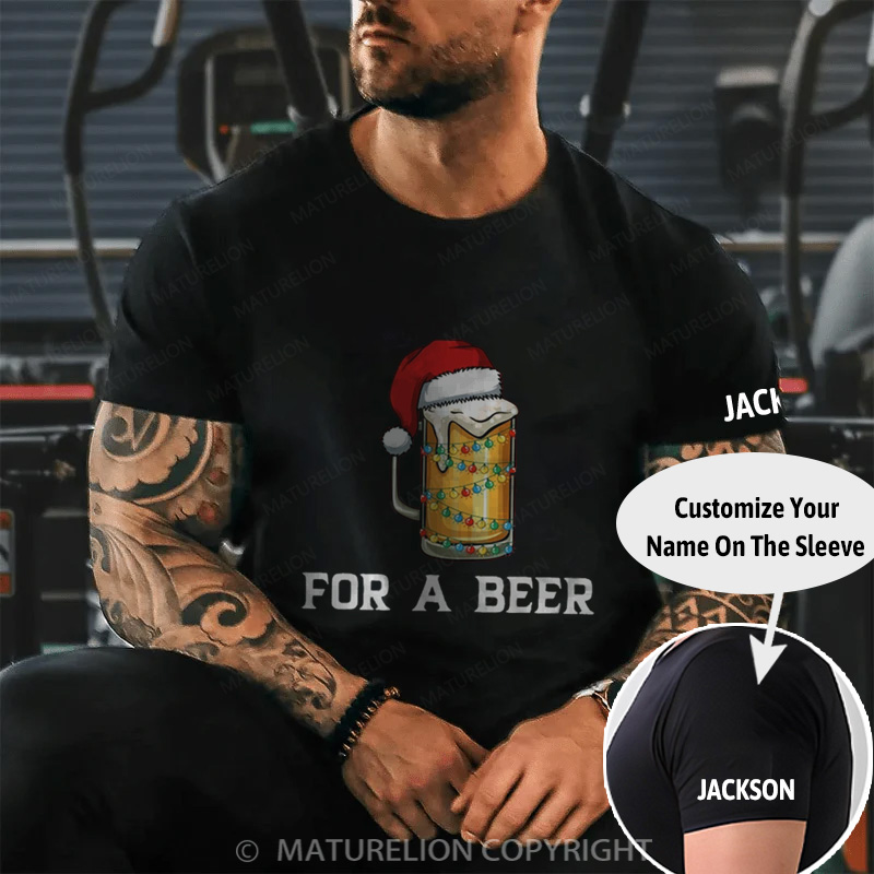 Maturelion Men's T-Shirt For a Beer Cotton T-Shirt