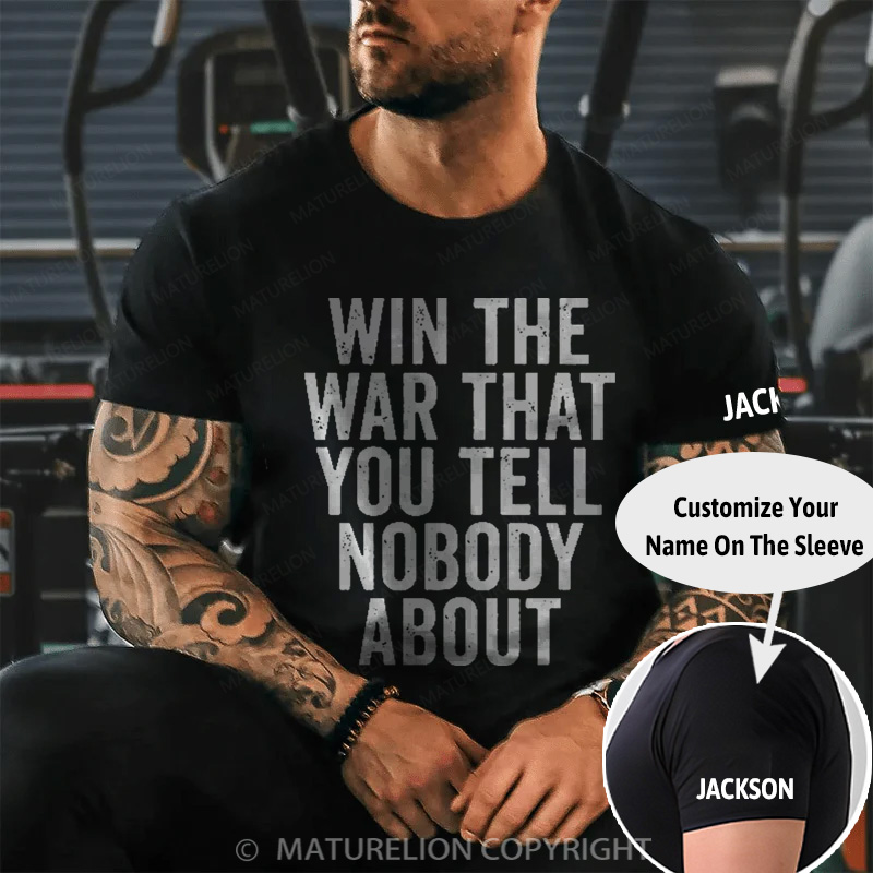 Maturelion Men's T-Shirt Combat Iron Men’s Win the War You Tell Nobody About Graphic Cotton T-Shirt