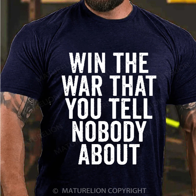 Maturelion Men's T-Shirt Combat Iron Men’s Win the War You Tell Nobody About Graphic Cotton T-Shirt