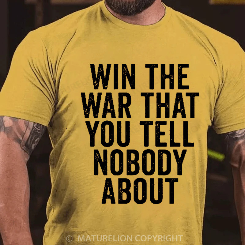 Maturelion Men's T-Shirt Combat Iron Men’s Win the War You Tell Nobody About Graphic Cotton T-Shirt