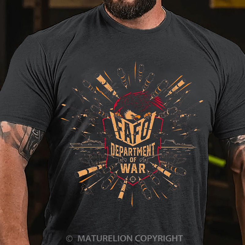 Maturelion Men's T-Shirt Department Of War Cotton T-Shirt