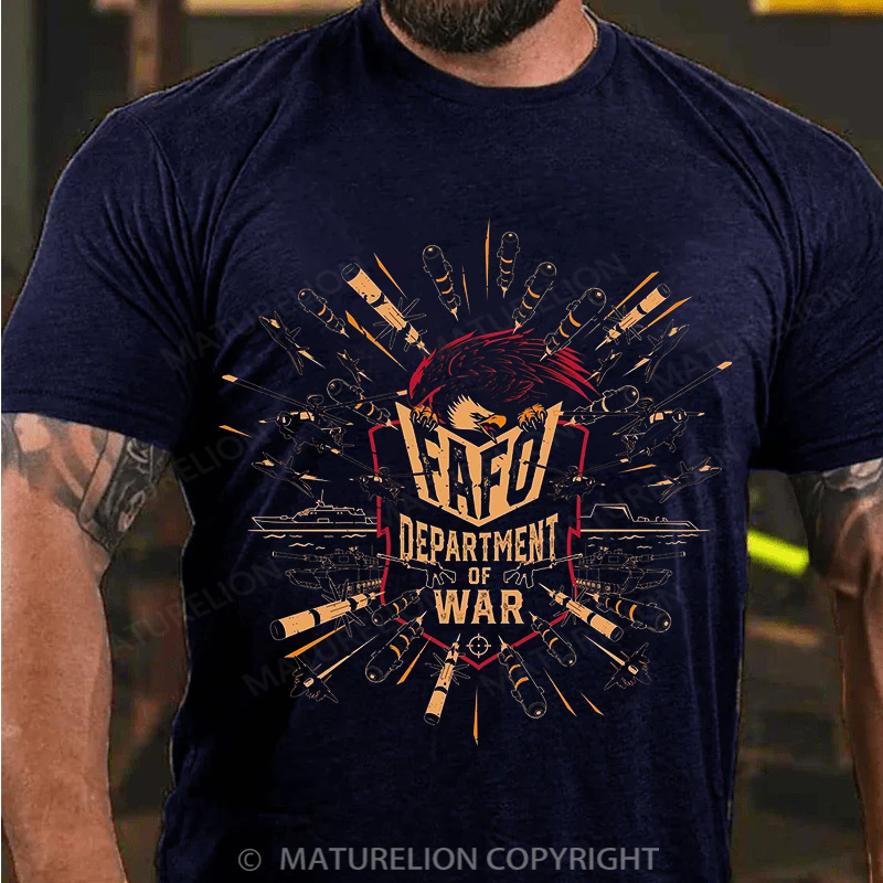 Maturelion Men's T-Shirt Department Of War Cotton T-Shirt