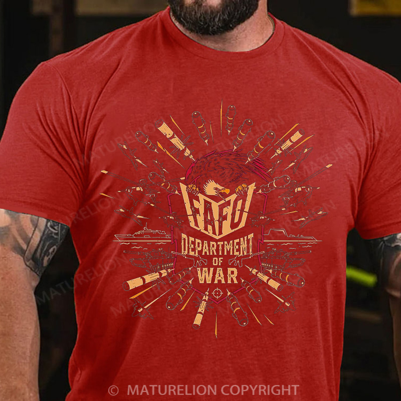 Maturelion Men's T-Shirt Department Of War Cotton T-Shirt