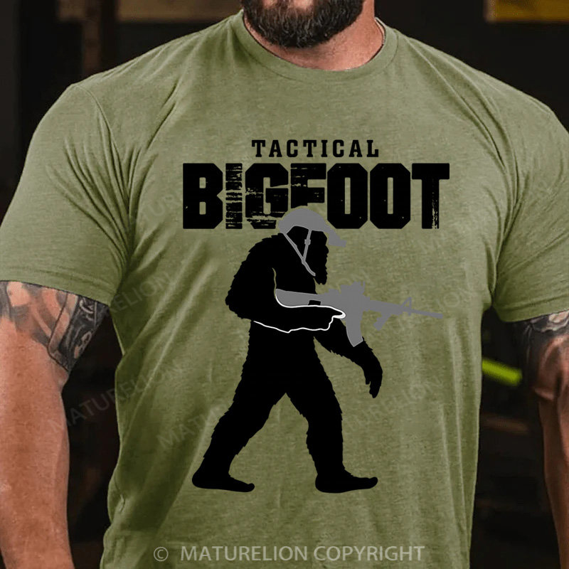 Maturelion Men's T-Shirt Tactical Bigfoot Cotton T-Shirt