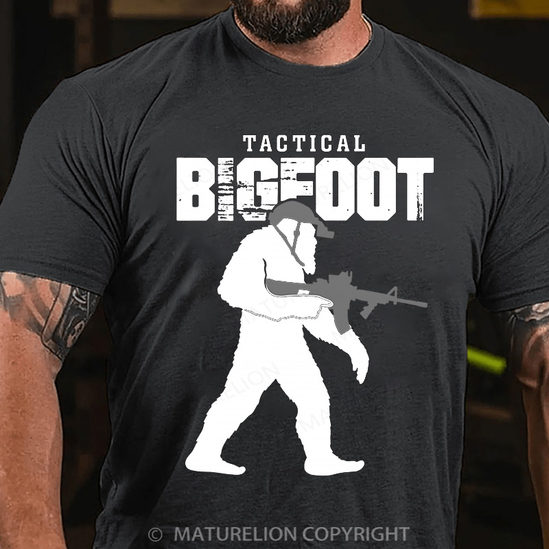 Maturelion Men's T-Shirt Tactical Bigfoot Cotton T-Shirt