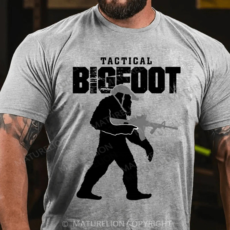 Maturelion Men's T-Shirt Tactical Bigfoot Cotton T-Shirt