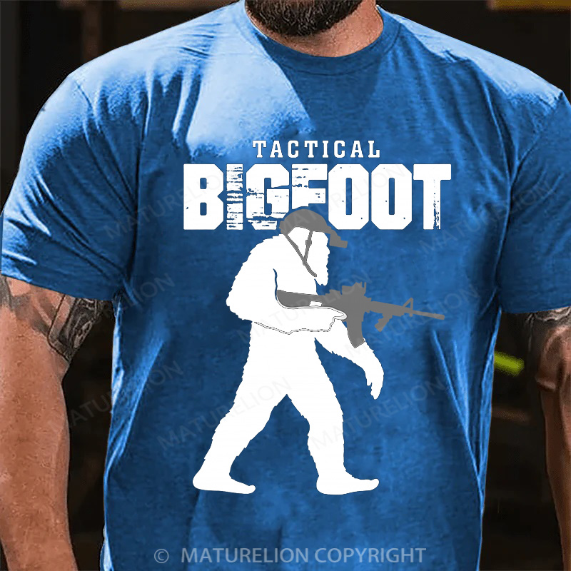 Maturelion Men's T-Shirt Tactical Bigfoot Cotton T-Shirt