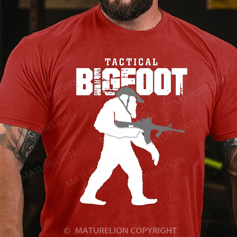 Maturelion Men's T-Shirt Tactical Bigfoot Cotton T-Shirt