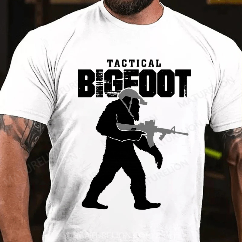 Maturelion Men's T-Shirt Tactical Bigfoot Cotton T-Shirt