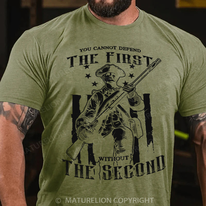 Maturelion Men's T-Shirt 2nd Amendment Cotton T-Shirt
