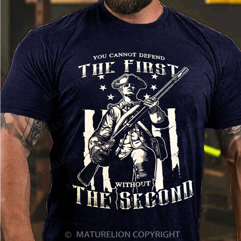 Maturelion Men's T-Shirt 2nd Amendment Cotton T-Shirt