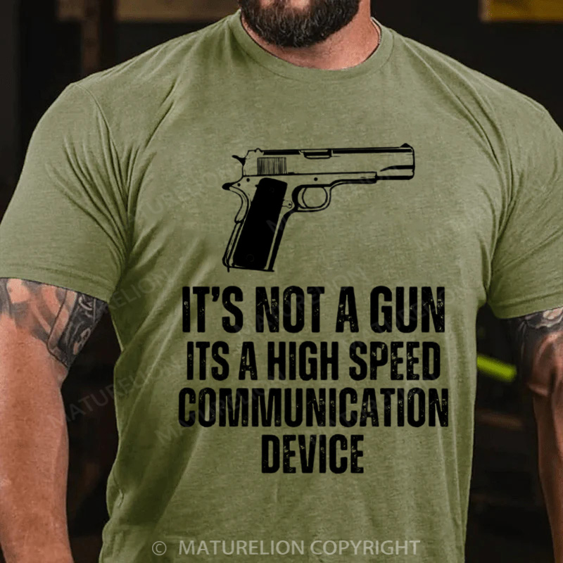 Maturelion Men's T-Shirt It's Not A Gun Cotton T-Shirt