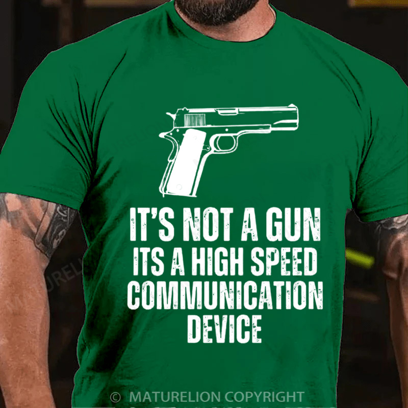Maturelion Men's T-Shirt It's Not A Gun Cotton T-Shirt