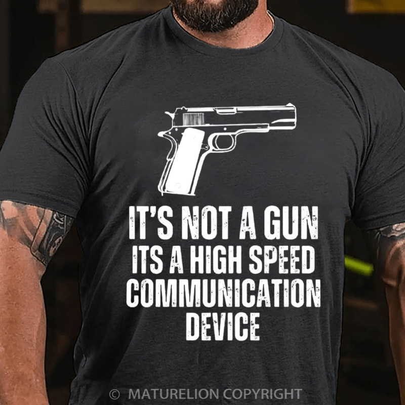 Maturelion Men's T-Shirt It's Not A Gun Cotton T-Shirt