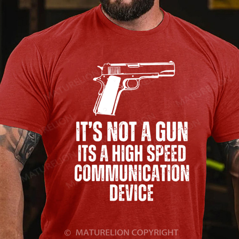 Maturelion Men's T-Shirt It's Not A Gun Cotton T-Shirt