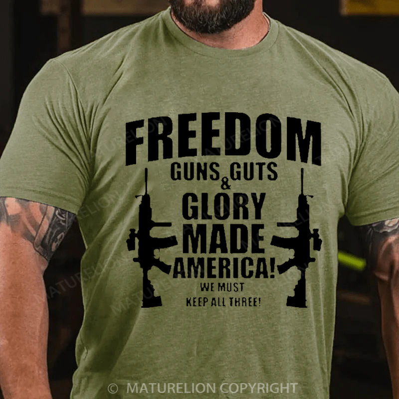 Maturelion Men's T-Shirt Gun Rights Cotton T-Shirt