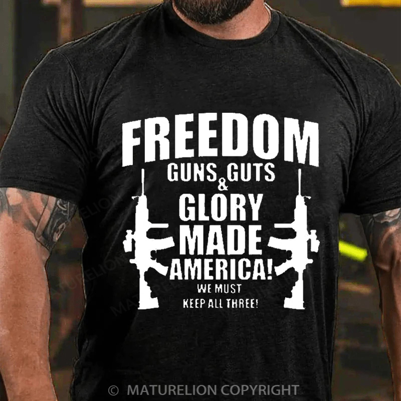 Maturelion Men's T-Shirt Gun Rights Cotton T-Shirt