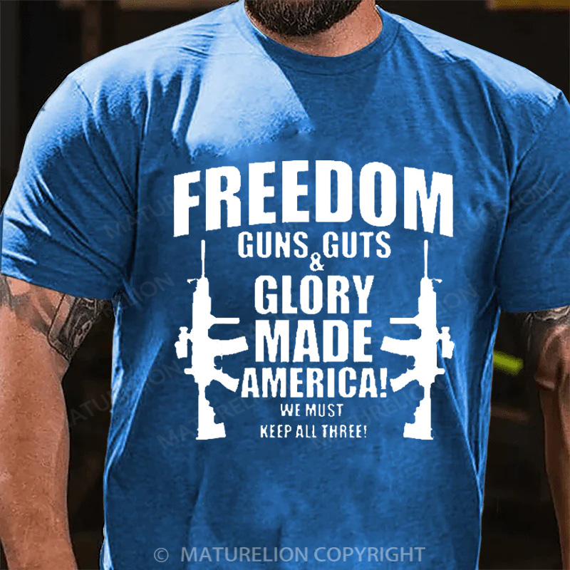 Maturelion Men's T-Shirt Gun Rights Cotton T-Shirt