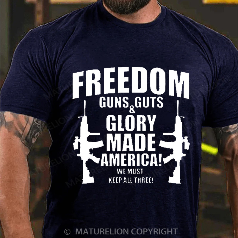 Maturelion Men's T-Shirt Gun Rights Cotton T-Shirt