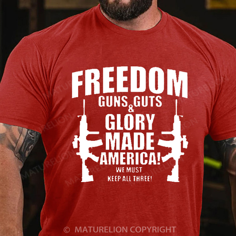 Maturelion Men's T-Shirt Gun Rights Cotton T-Shirt
