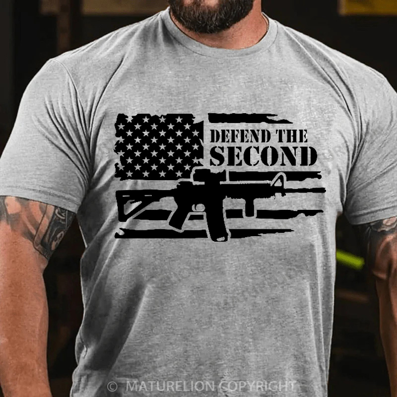 Maturelion Men's T-Shirt Defend the Second Amendment Cotton T-Shirt