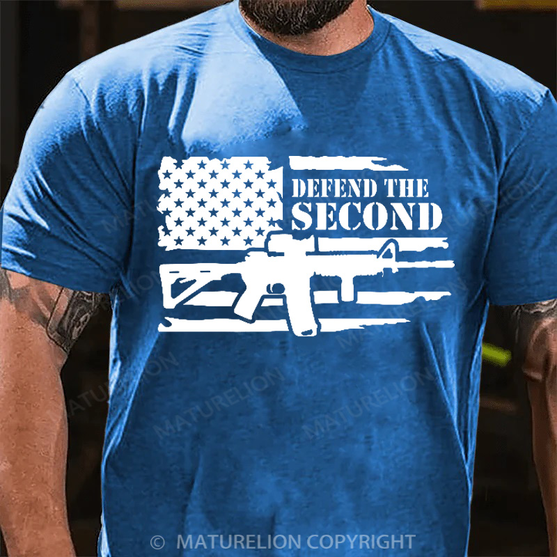 Maturelion Men's T-Shirt Defend the Second Amendment Cotton T-Shirt