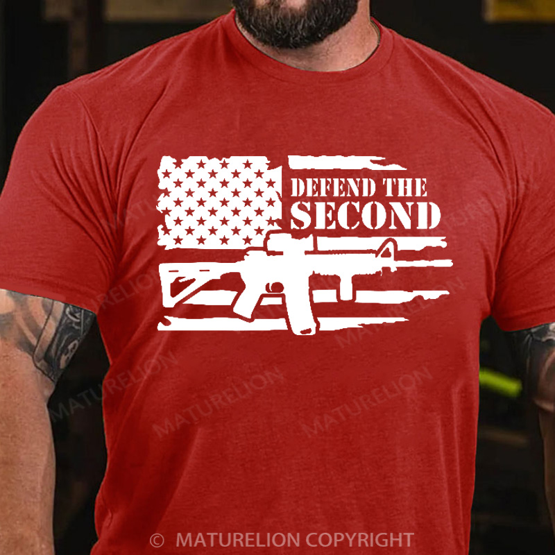 Maturelion Men's T-Shirt Defend the Second Amendment Cotton T-Shirt