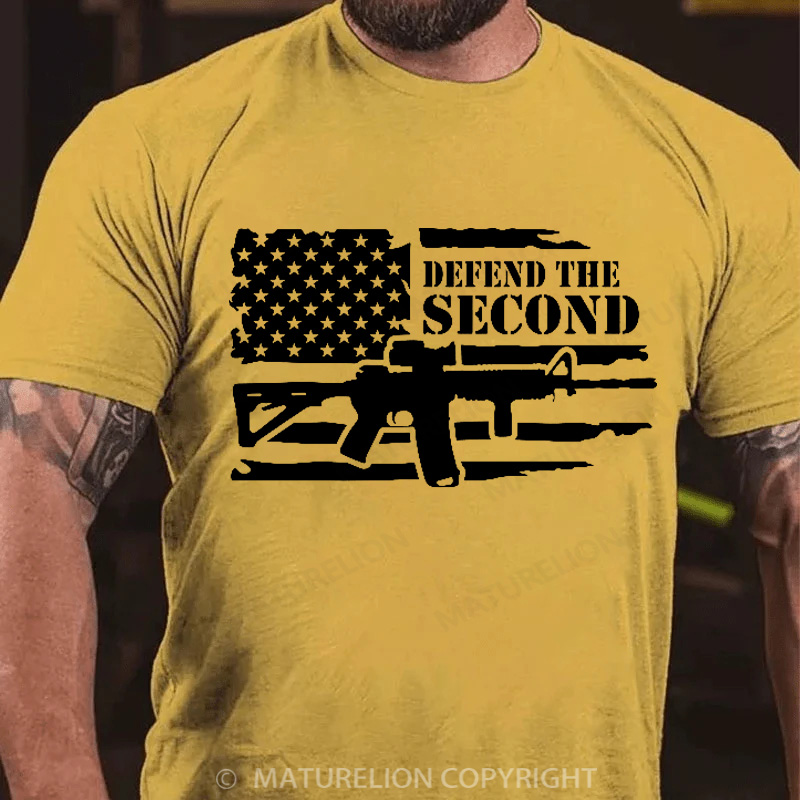 Maturelion Men's T-Shirt Defend the Second Amendment Cotton T-Shirt