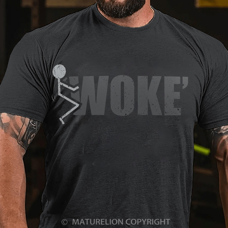 Maturelion Men's T-Shirt F'in Woke Cotton T-Shirt