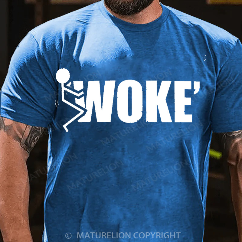 Maturelion Men's T-Shirt F'in Woke Cotton T-Shirt