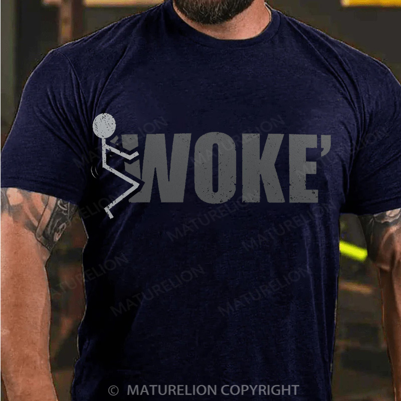 Maturelion Men's T-Shirt F'in Woke Cotton T-Shirt