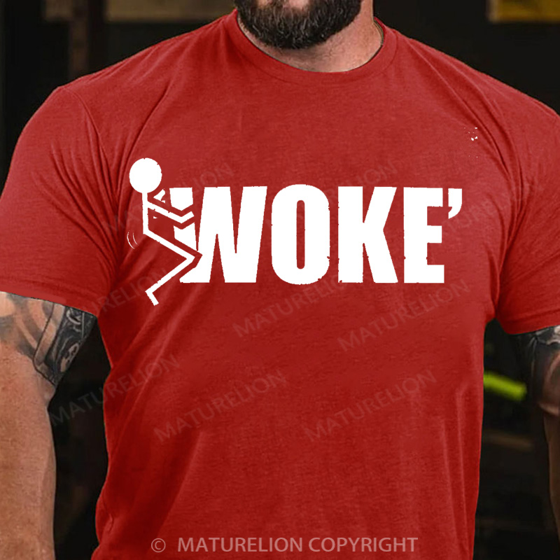 Maturelion Men's T-Shirt F'in Woke Cotton T-Shirt