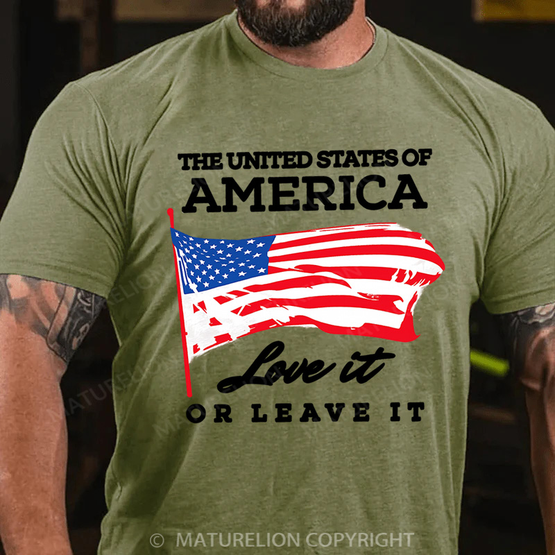 Maturelion Men's T-Shirt Love It Or Leave It Cotton T-Shirt