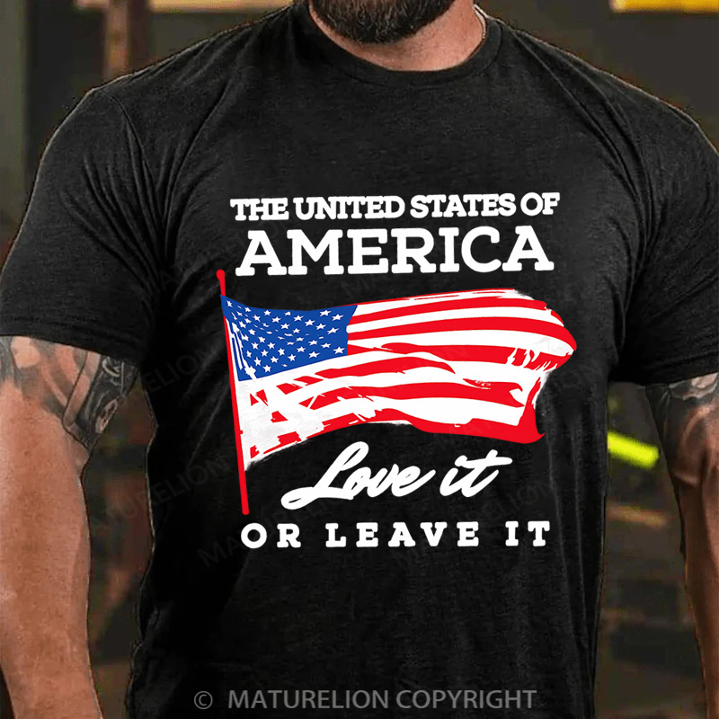 Maturelion Men's T-Shirt Love It Or Leave It Cotton T-Shirt