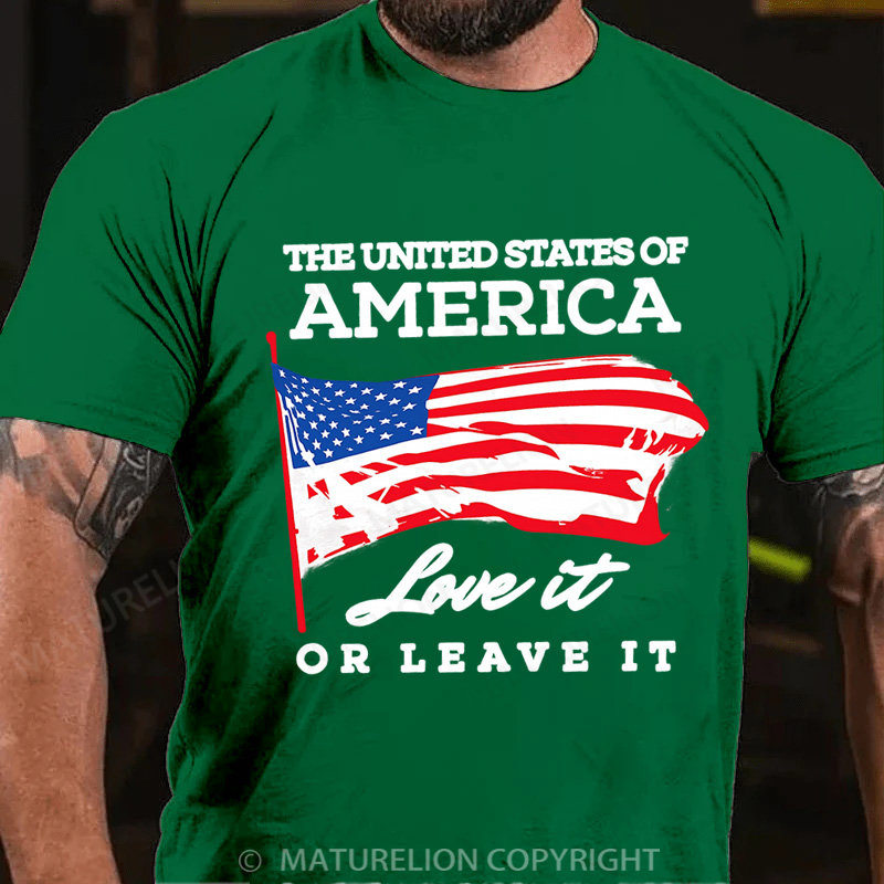 Maturelion Men's T-Shirt Love It Or Leave It Cotton T-Shirt